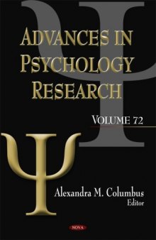 Advances in Psychology Research. Volume 72  