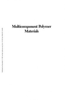 Multicomponent Polymer Materials (Advances in Chemistry 211)