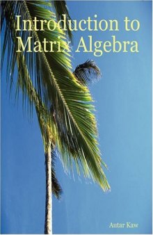 Introduction to Matrix Algebra