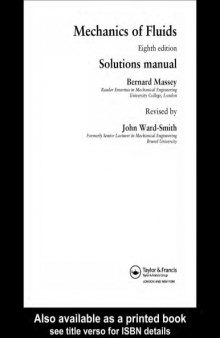 Mechanics Fluids 8e: Solutions Manual