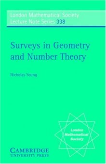 Surveys in Geometry and Number Theory: Reports on Contemporary Russian Mathematics (London Mathematical Society Lecture Note Series 338)