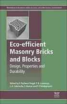 Eco-efficient Masonry Bricks and Blocks Design, Properties and Durability