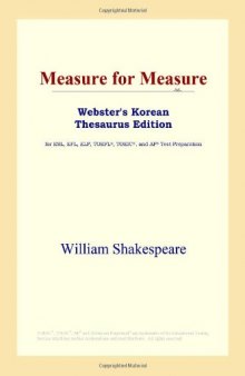 Measure for Measure (Webster's Korean Thesaurus Edition)