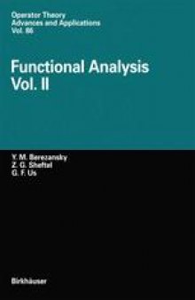 Functional Analysis: Vol.II