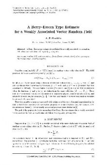 A Berry-Esseen Type Estimate for a Weakly Associated Vector Random Field