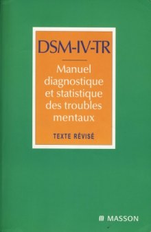 Dsm IV manuel diagnostique et statistique des troubles mentaux 
