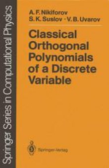 Classical Orthogonal Polynomials of a Discrete Variable