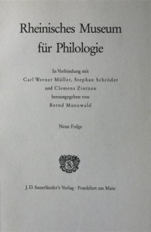 Rheinisches Museum für Philologie - Band 150 