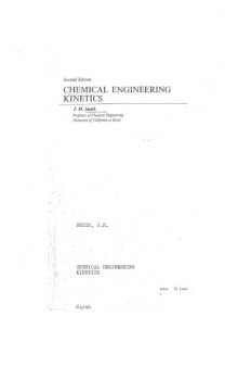Chemical Engineering Kinetics (Mcgraw-Hill Chemical Engineering Series)