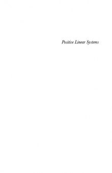 Positive Linear Systems  -Theory and Applications