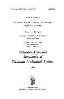 Molecular-Dynamics Simulation of Statistical Mechanical Systems -