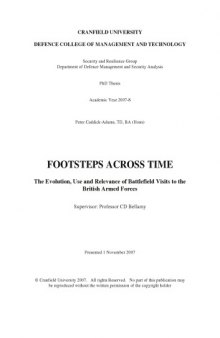 Footsteps across time : the evolution, use and relevance of battlefield visits to the British Armed Forces.