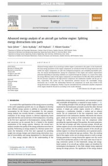 [Article] Advanced exergy analysis of an aircraft gas turbine engine:  Splitting exergy destruction into parts