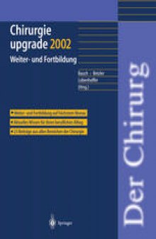 Chirurgie upgrade 2002: Weiter- und Fortbildung