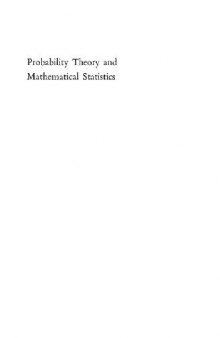 Probability Theory and Mathematical Statistics