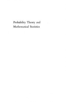 Probability Theory and Mathematical Statistics, Third Edition