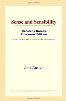 Sense and Sensibility (Webster's Korean Thesaurus Edition)