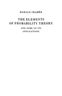 The elements of probability theory and some of its applications