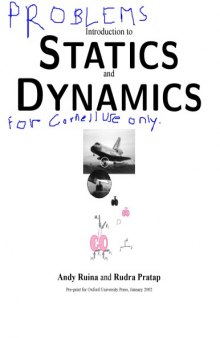 Intro to Statics and Dynamics [PROBLEMS AND ANSWERS ]