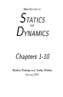 Introduction to Statics and Dynamics