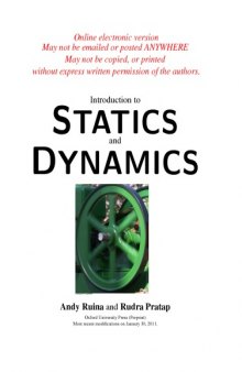 Introduction to Statics and Dynamics