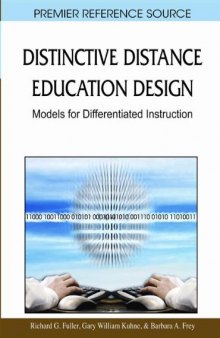 Distinctive Distance Education Design: Models for Differentiated Instruction  