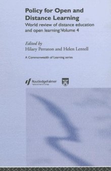 Policy for Open and Distance Learning (World Review of Distance Education and Open Learning)