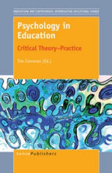 Psychology in Education: Critical Theory~Practice