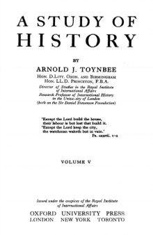 A study of history, Volume 5 - Disintegration of Civilizations