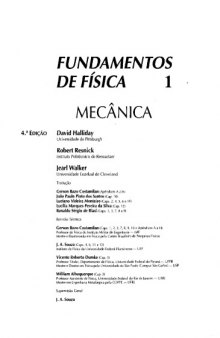 Fundamentos de Fisica, 1: Mecanica, 4E