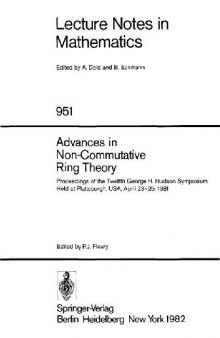 Advances in Non-Communicative Ring-Theory