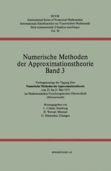 Numerische Methoden der Approximationstheorie. Band 3