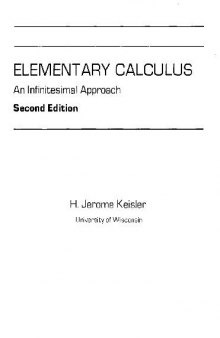 Elementary Calculus. An Infinitesimal Approach