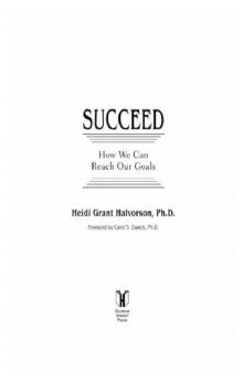 Succeed: How We Can Reach Our Goals 