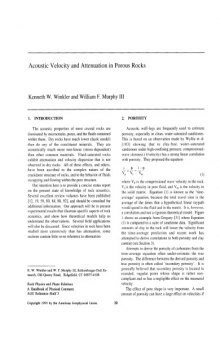 Acoustic Velocity and Attenuation in Porous Rocks [short article]