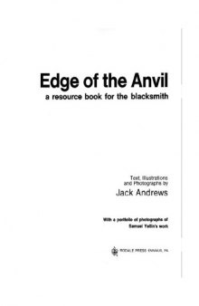 Edge of the anvil : a resource book for the blacksmith