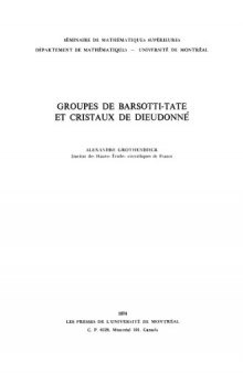 Groupes de Barsotti-Tate at cristaux de Dieudonné  