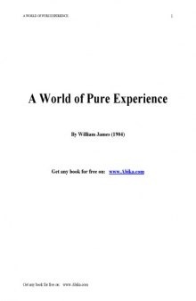 World of pure experience