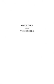 Goethe and the Greeks