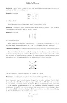 Birkhoff’s Theorem [Lecture notes]