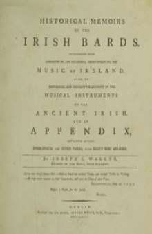 Historical memoirs of the irish bards