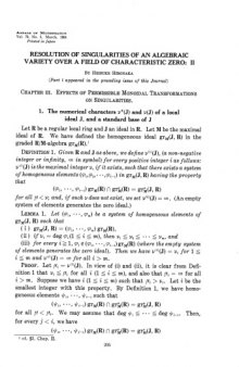 Resolution of singularities of an algebraic variety over fileld of characteric zero