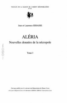 Aleria - Nouvelles donnВes de la necropole