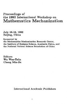Proceedings 1992 Int. Workshop on Mathematics Mechanization