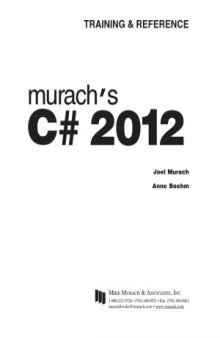 Murachs C# 2012, 5th Edition