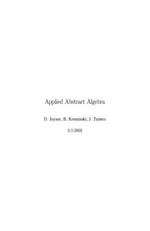 Applied abstract algebra (draft) 