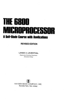 The 6800 Microprocessor: A Self-Study Course with Applications  