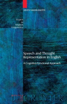Speech and Thought Representation in English: A Cognitive-Functional Approach