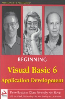 Beginning Visual Basic 6 Application Development