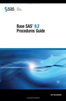 Base SAS 9.2 Procedures Guide
